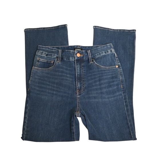 Express Women's Cropped Flare High Rise Ultra Hyper Stretch Jean - Picture 4 of 11